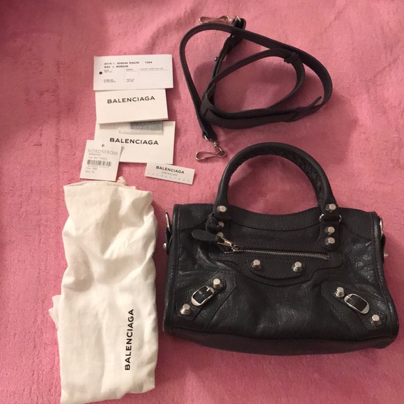 Balenciaga Handbags - Brand new Balenciaga mini city leather bag gray